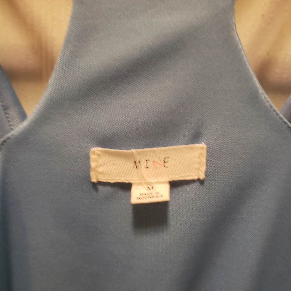Mine Mini Cross Back‎ Blue Fully Lined Dress Size Meduim.